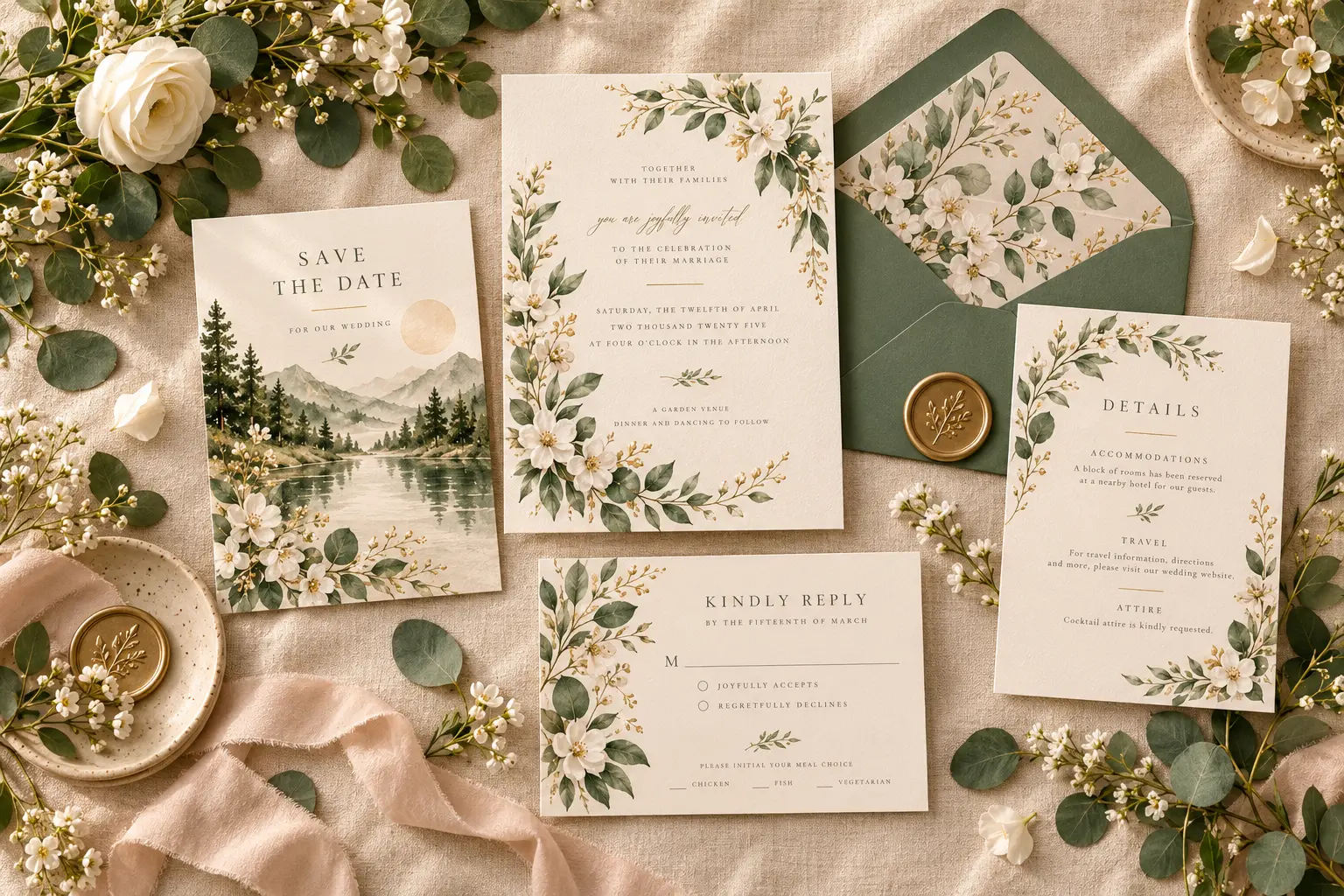 Wedding & celebrations styled product display