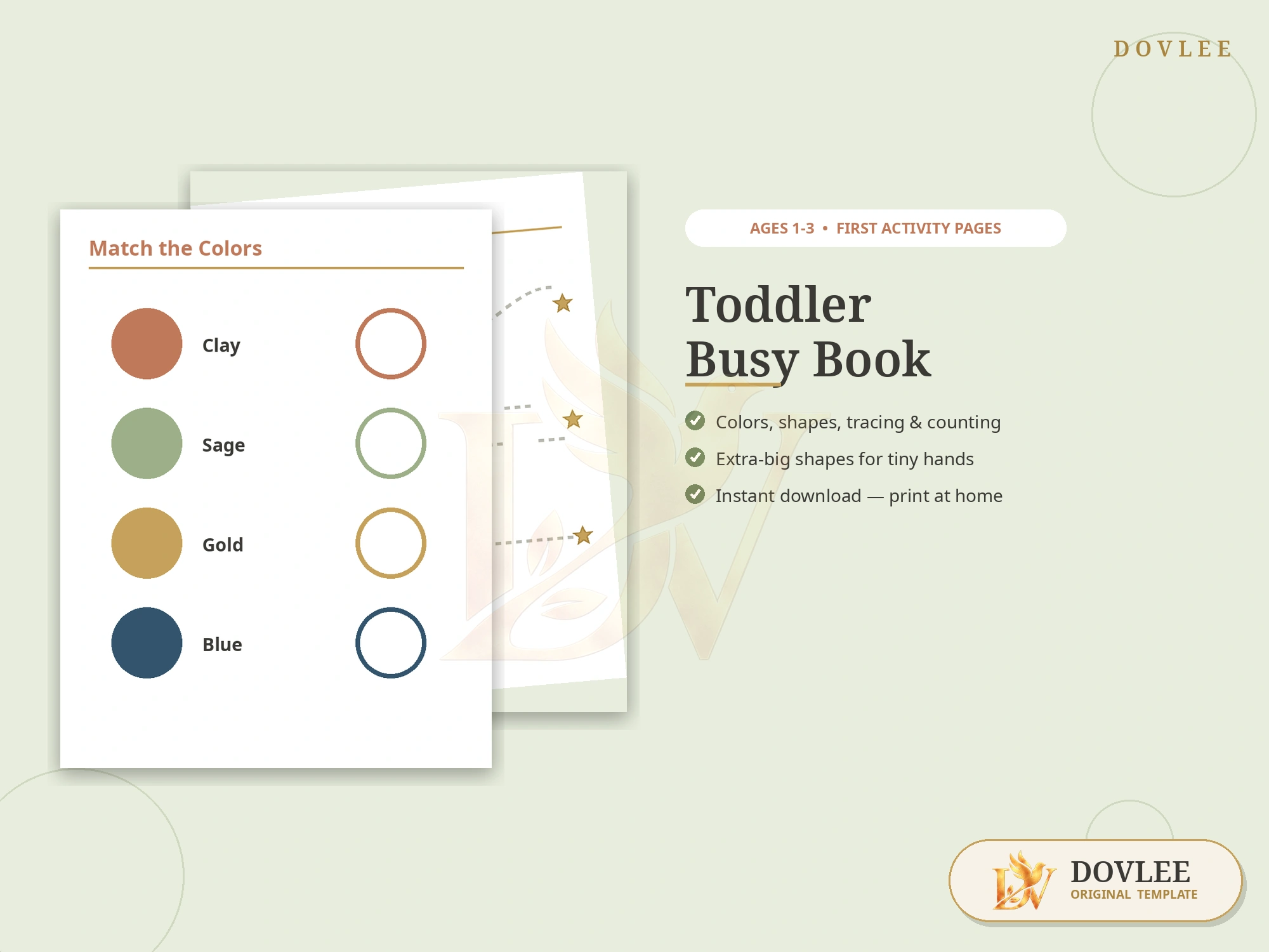 Toddler Busy Book styled digital product preview